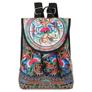Floral Embroidered Backpack Purse for Women Small Travel Handbag Shoulder🥰